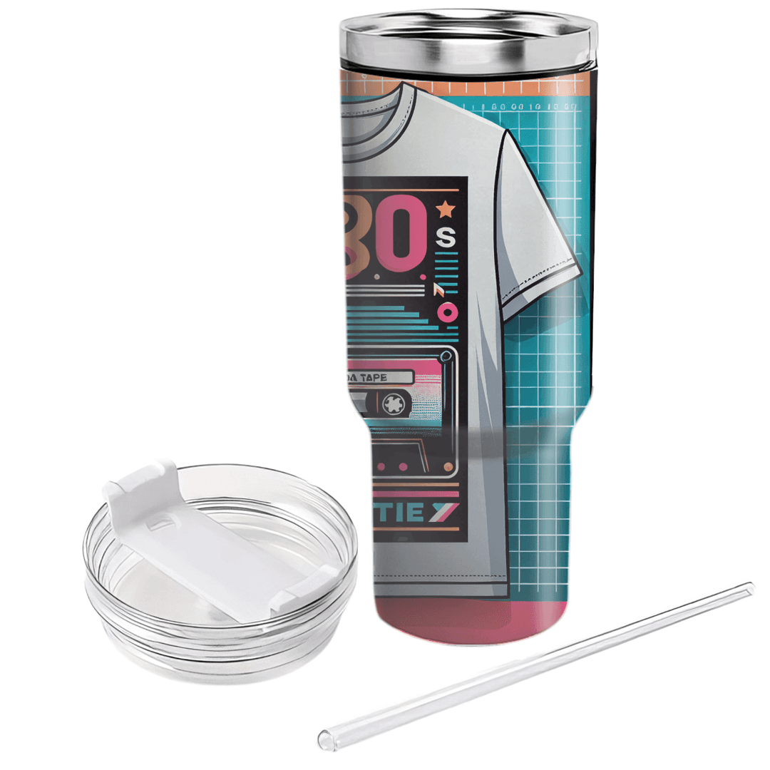 Stylish 80s Graphic Tee Custom Tumblers