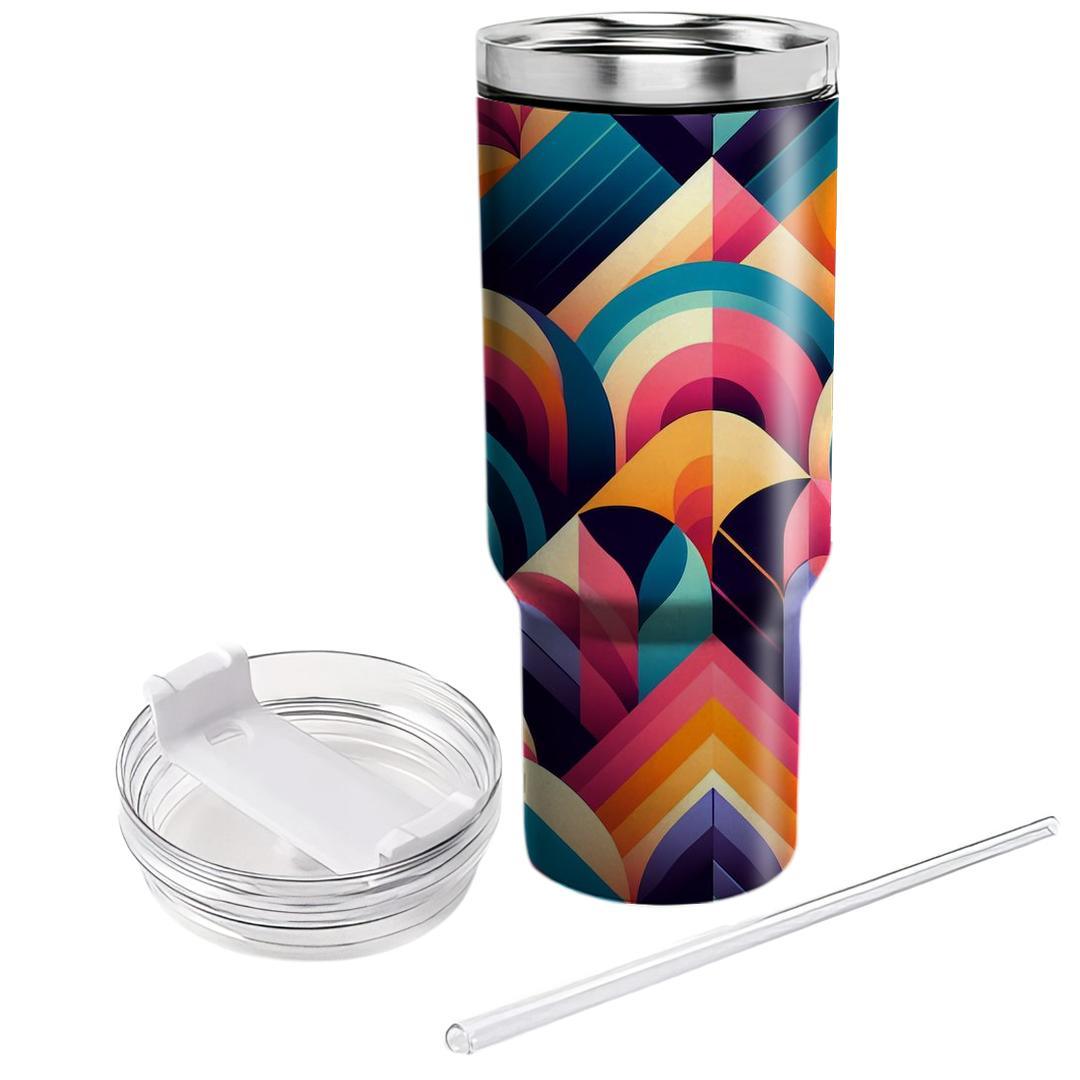 Tropical Sunset Geometry  Tumblers For Gifts