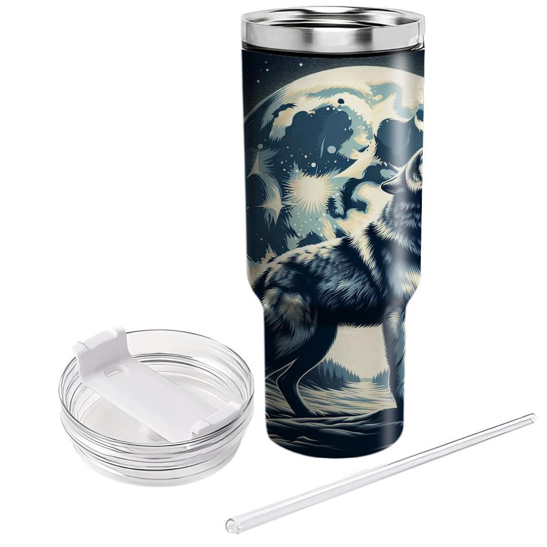 Bold Wolf Spirit  Travel Tumblers