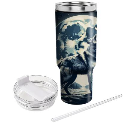 Bold Wolf Spirit  Travel Tumblers