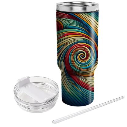 Abstract Spiral Bliss  Travel Tumblers