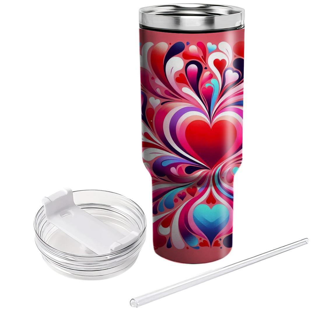 Groovy Tie-dye Hearts  Insulated Tumblers