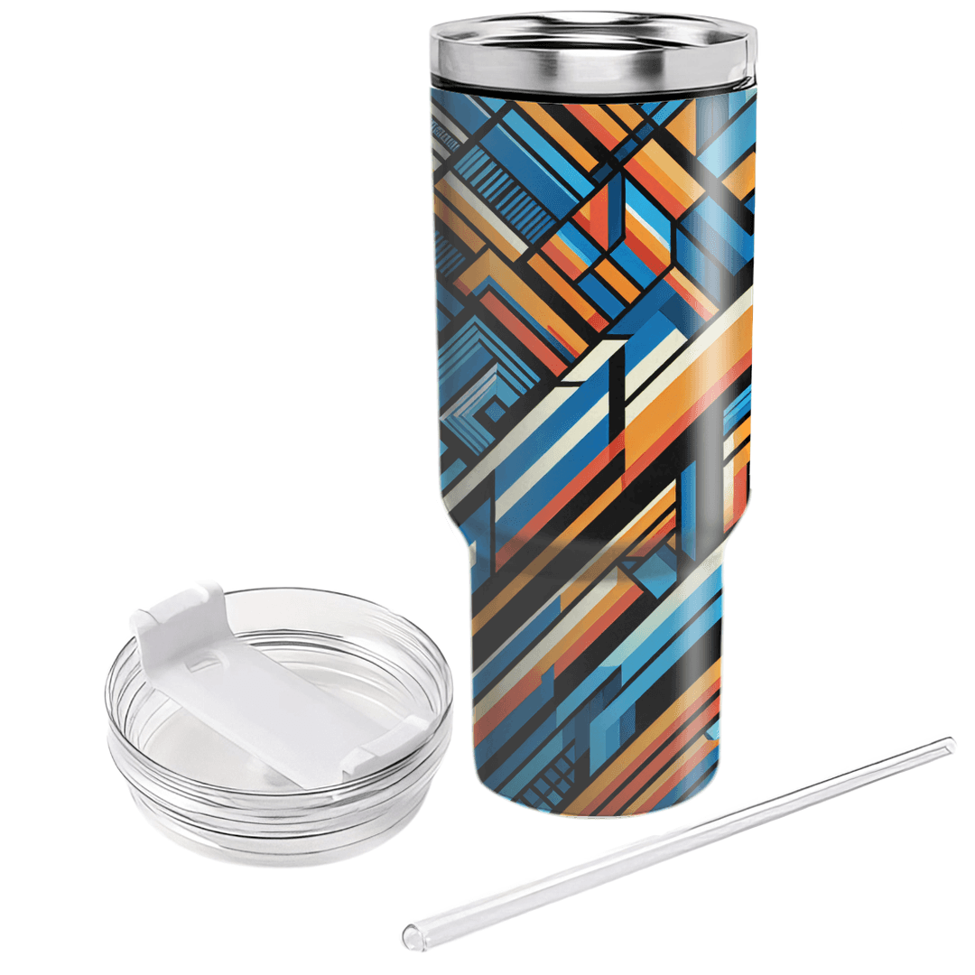 Dynamic Geometric Lines  Insulated Tumblers