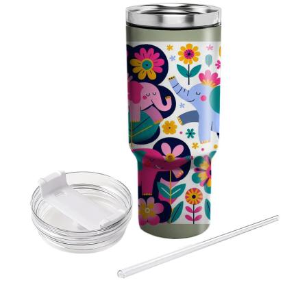 Whimsical Elephants  Travel Tumblers