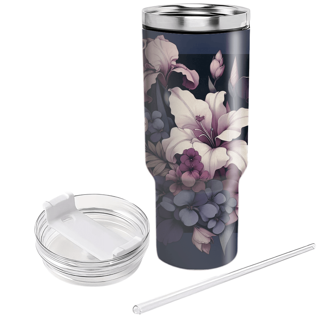 Midnight Blossoms  Tumblers With Lids
