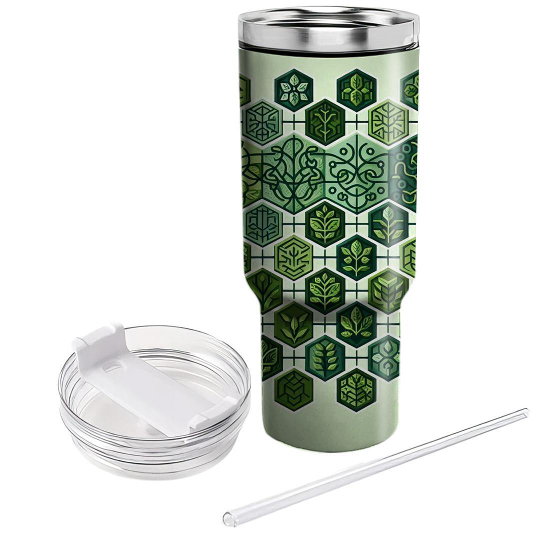 Hexagonal Garden Maze  Tumblers With Lids