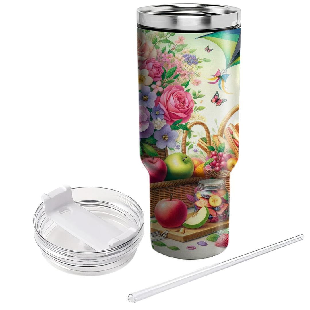 Spring Picnic Daydream  Travel Tumblers