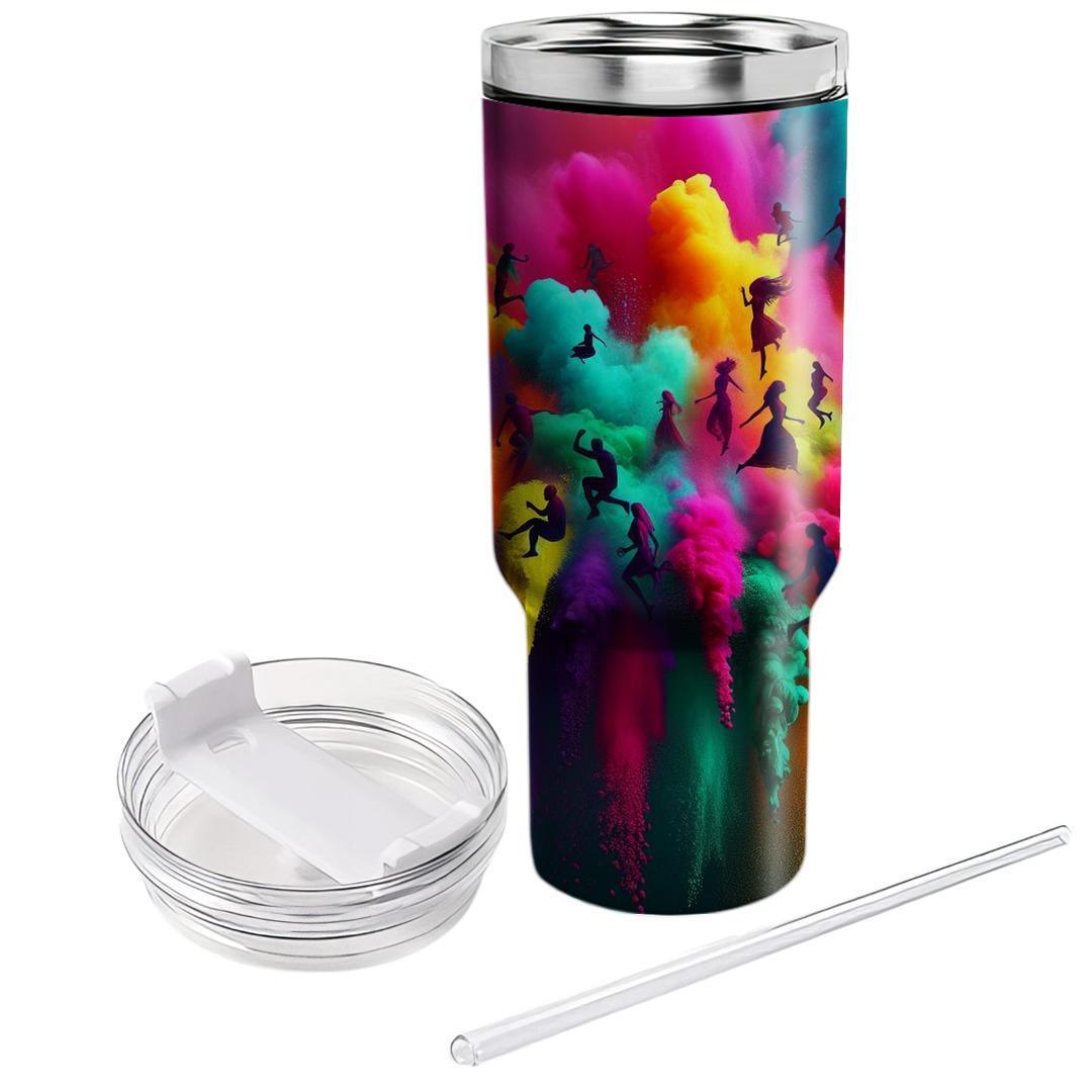 Canvas Of Colors - Holi Festival  Tumblers With Lids