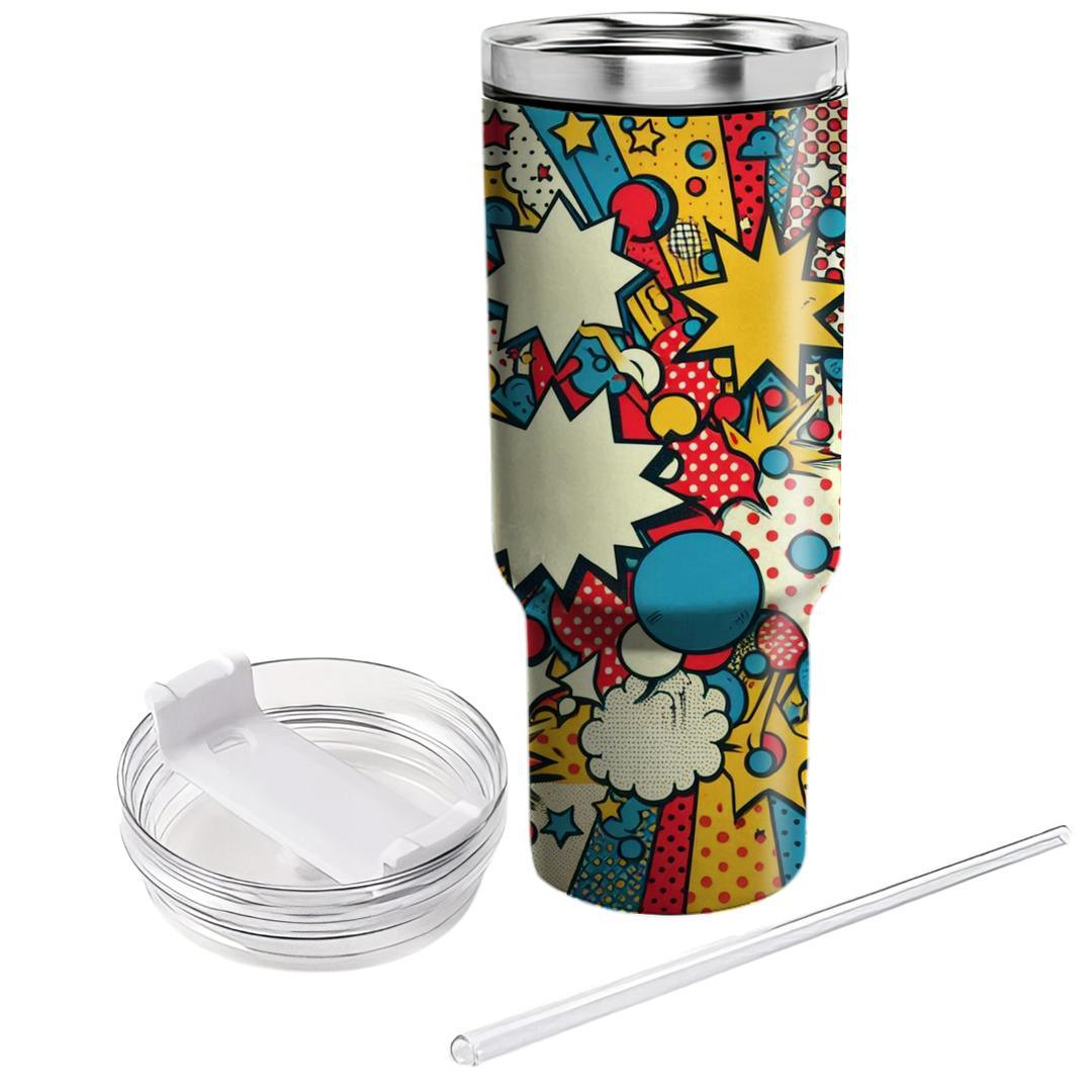 Retro Pop Explosion  Personalized Tumblers