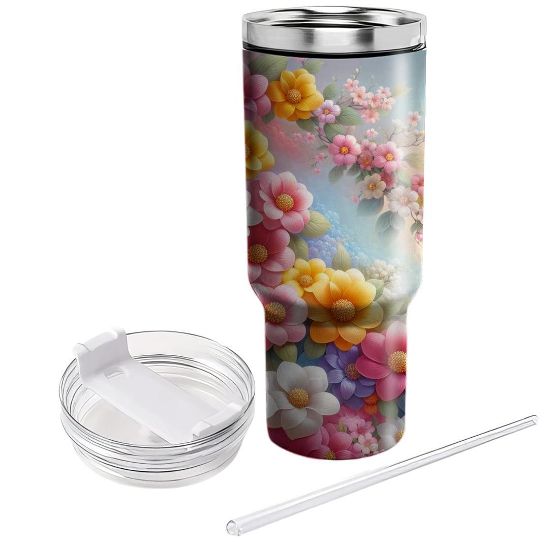 Fragrant Unity - Flower Festival Of Colors  Tumblers With Lids