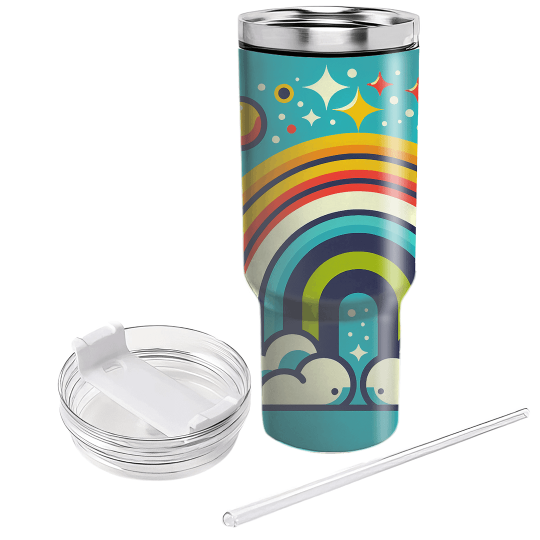 Groovy 70s Rainbows  Unique Tumblers