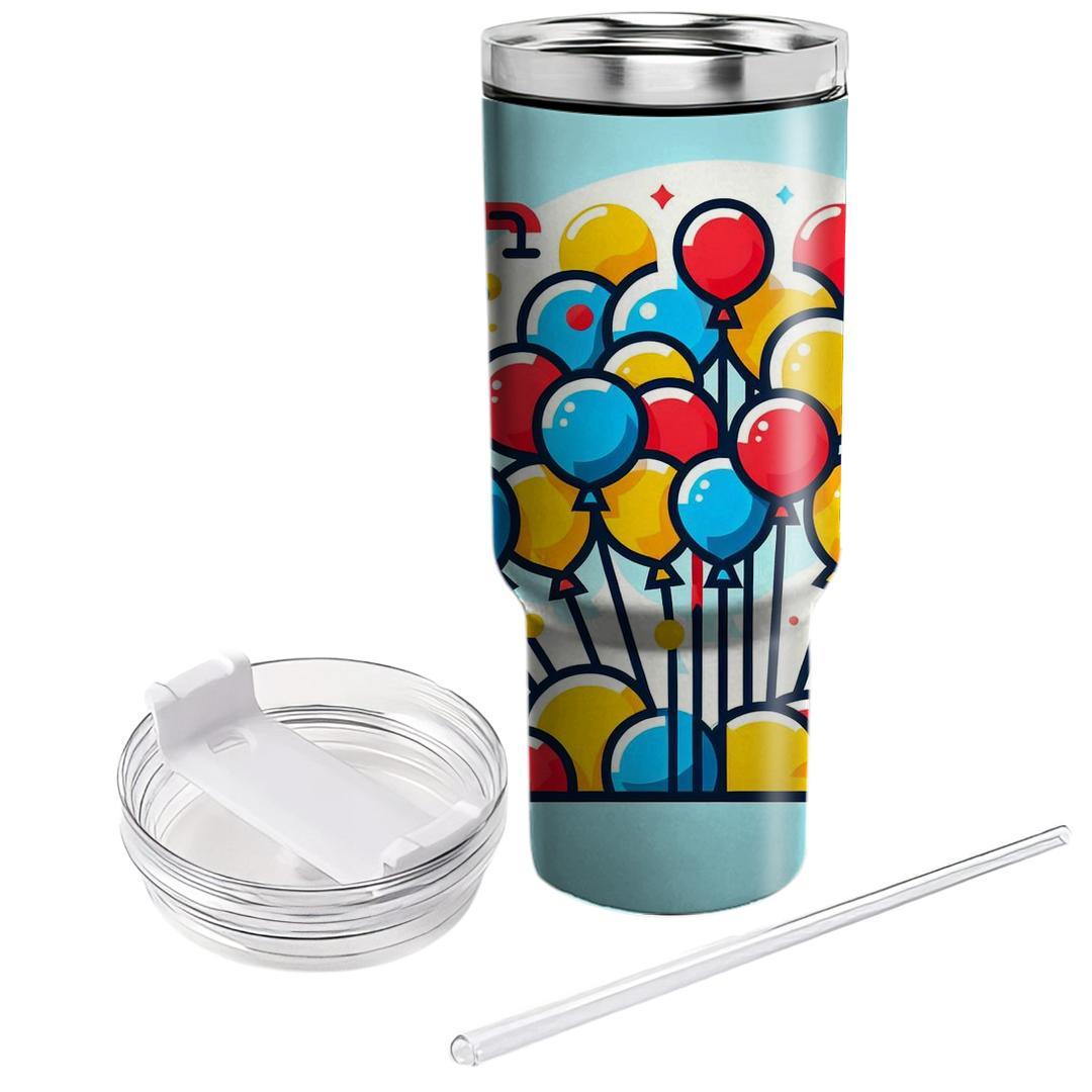 Cheerful Balloon Burst  Insulated Tumblers