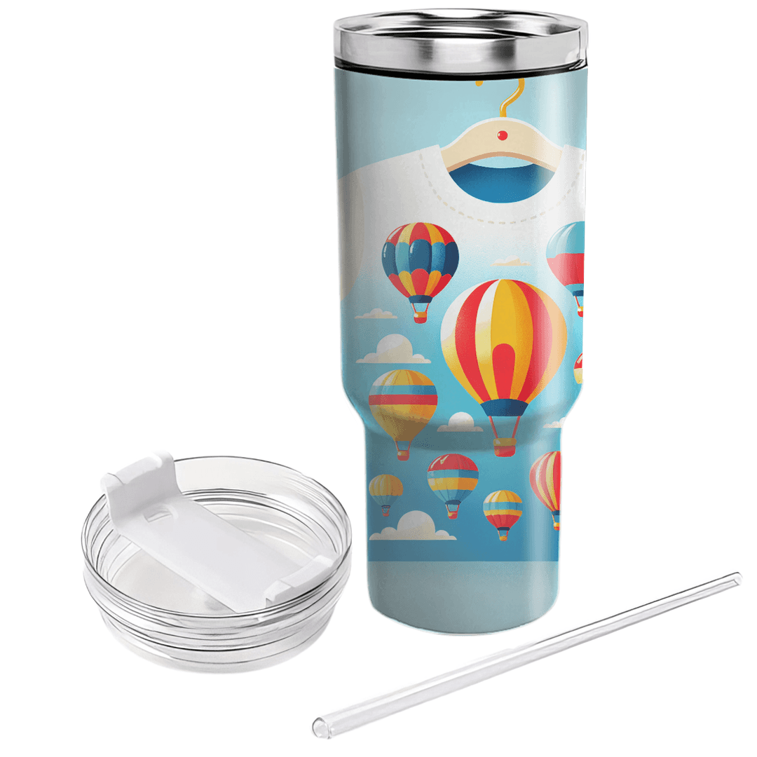 Whimsical Hot Air Balloons Travel Tumblers