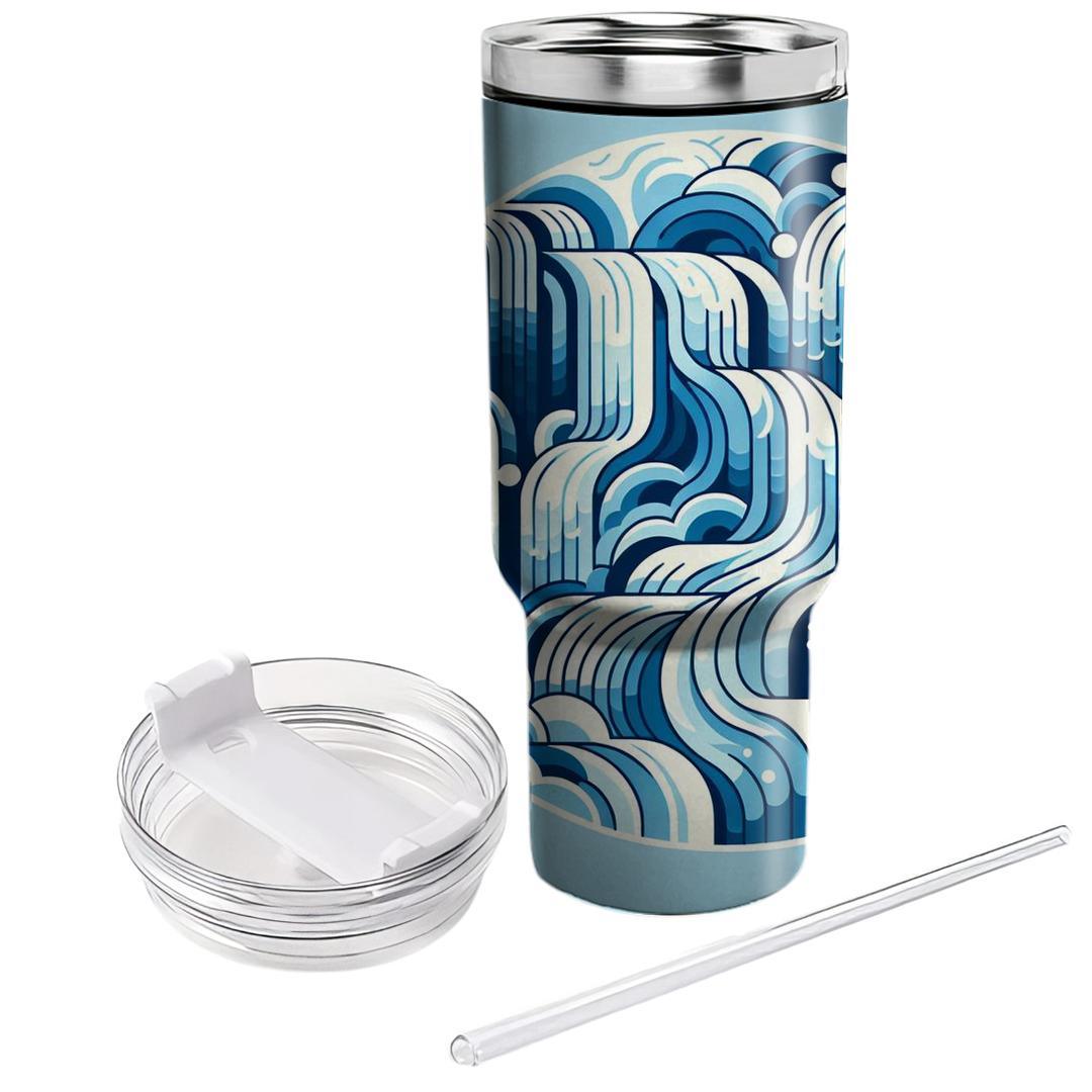 Cascading Waterfall Design  Decorative Tumblers