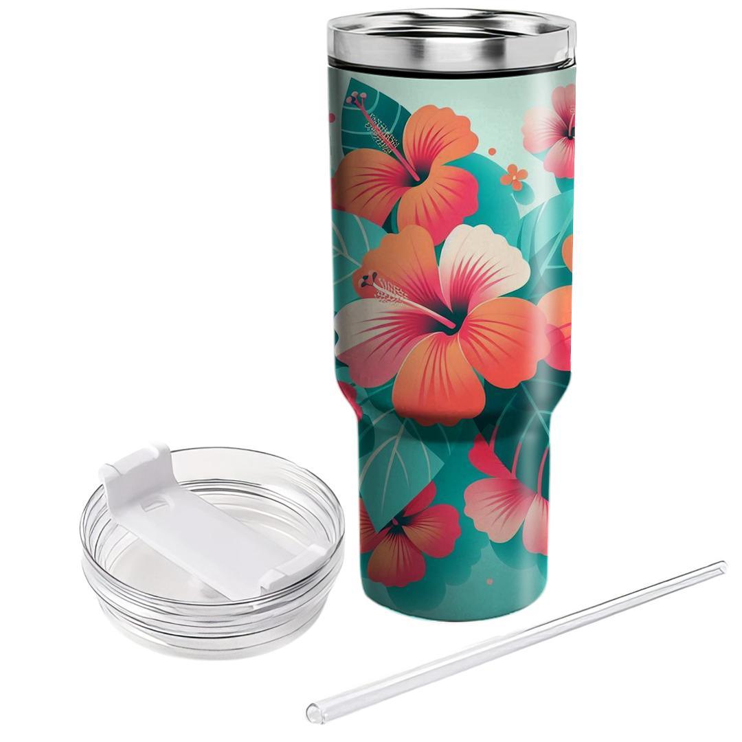 Chic Hibiscus Breeze  Insulated Tumblers