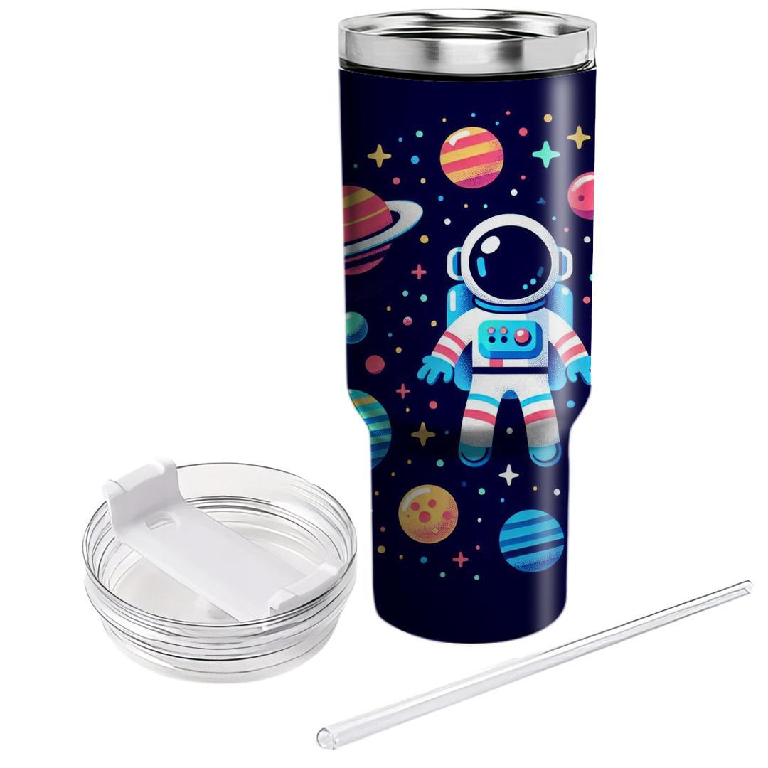 Retro Astronaut  Personalized Tumblers