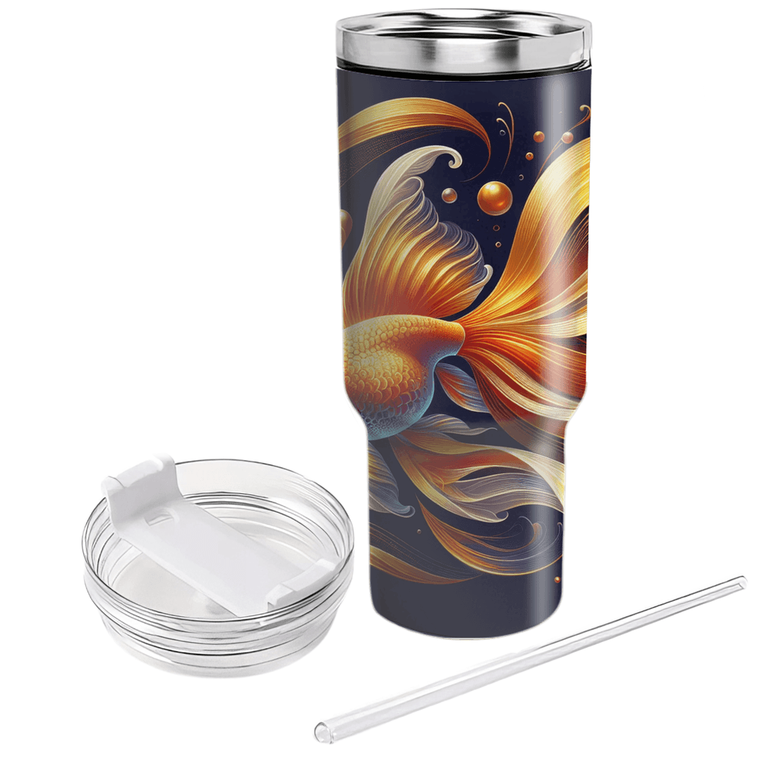 Elegant Goldfish Swim  Tumbler Cups