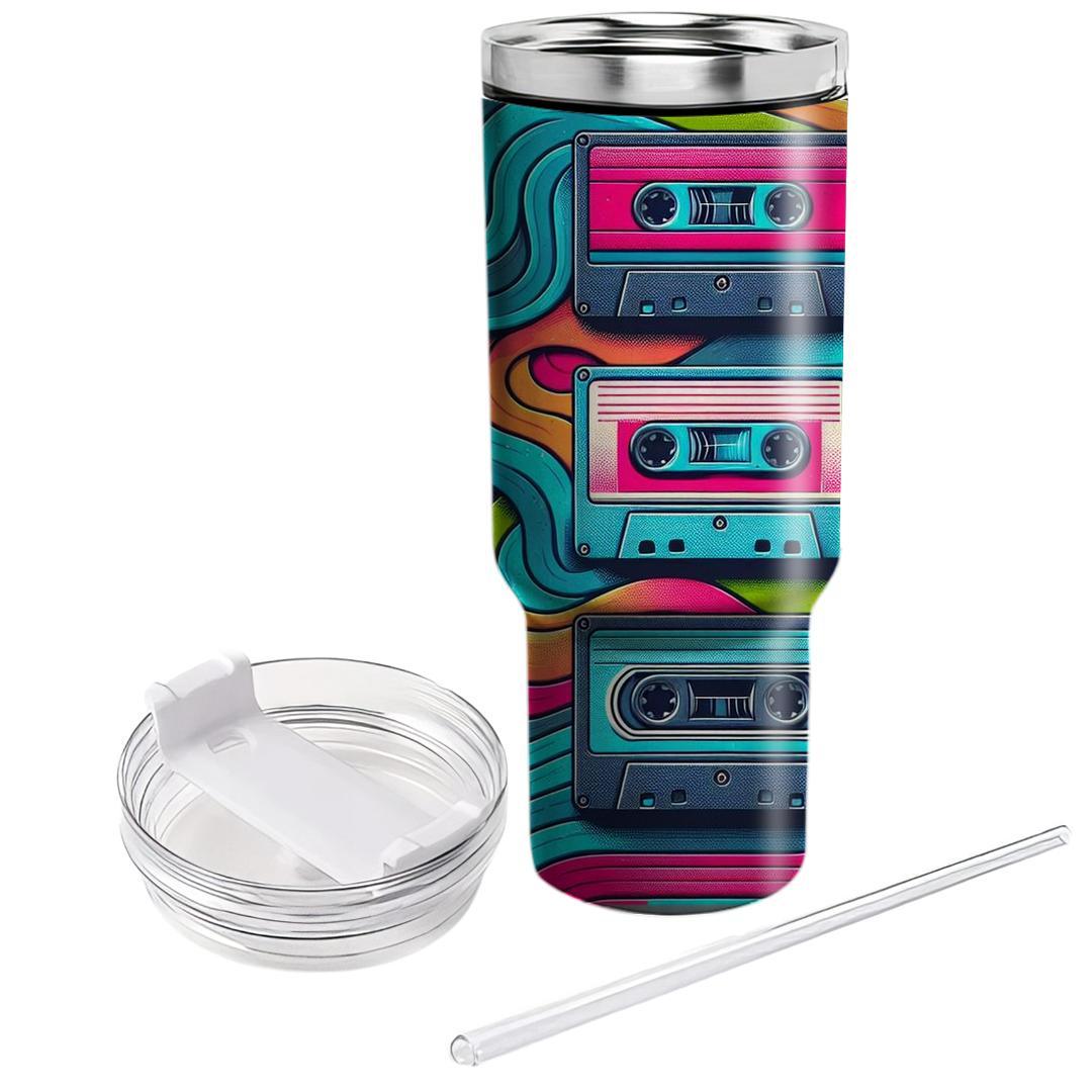 Retro Tape Wave  Personalized Tumblers