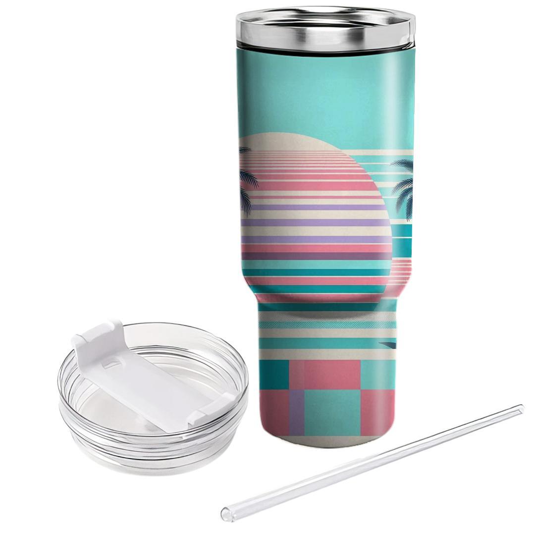 Miami Vice Pastel Paradise  Decorative Tumblers
