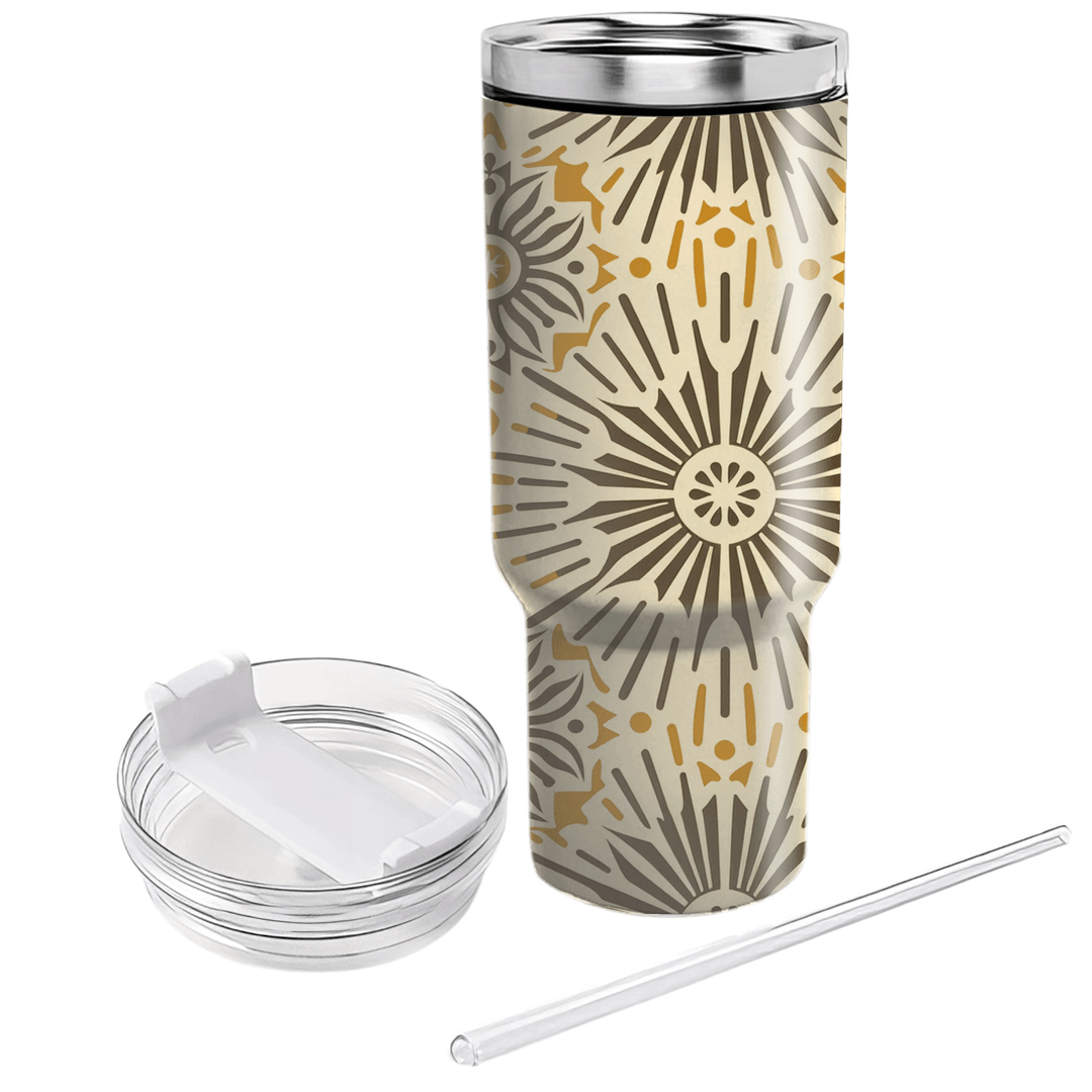Retro Sunburst  Decorative Tumblers