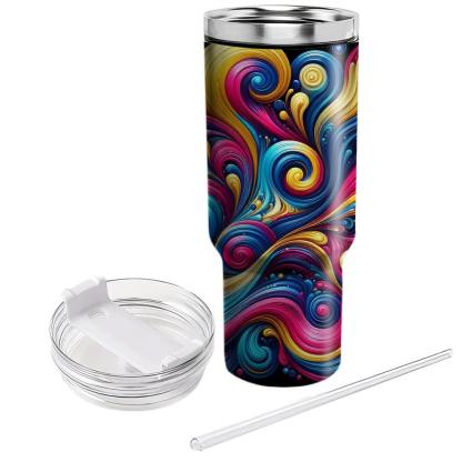 Abstract Swirl Bliss  Travel Tumblers