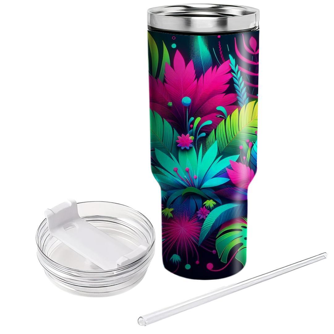 Electric 80s Jungle  Personalized Tumblers