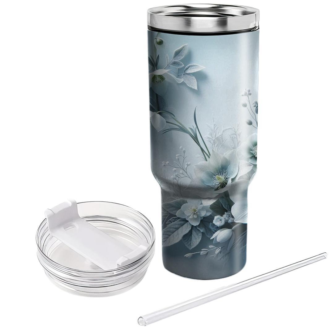 Winter Floral Charm  Tumbler Cups