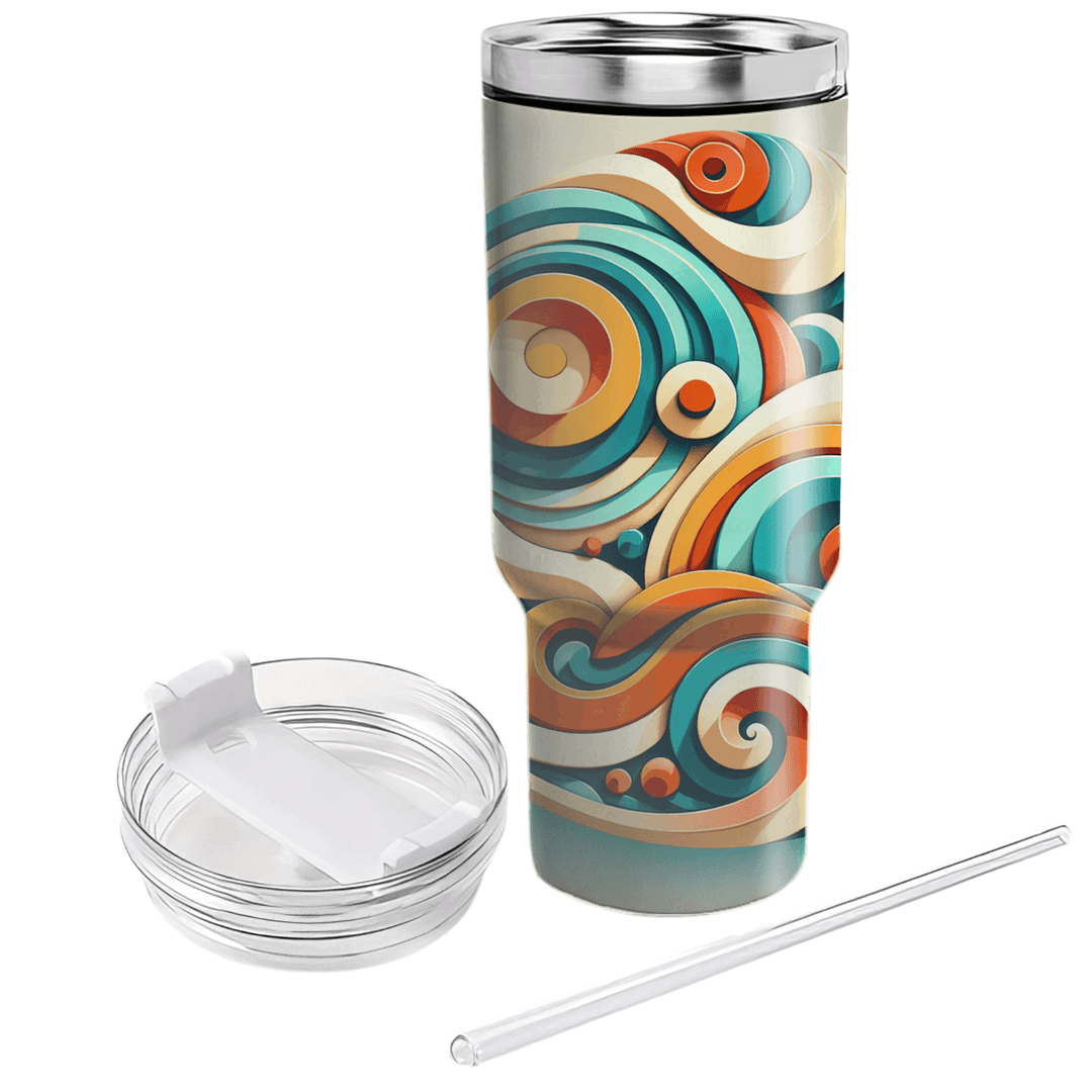 Dynamic Spiral Design  Custom Tumblers