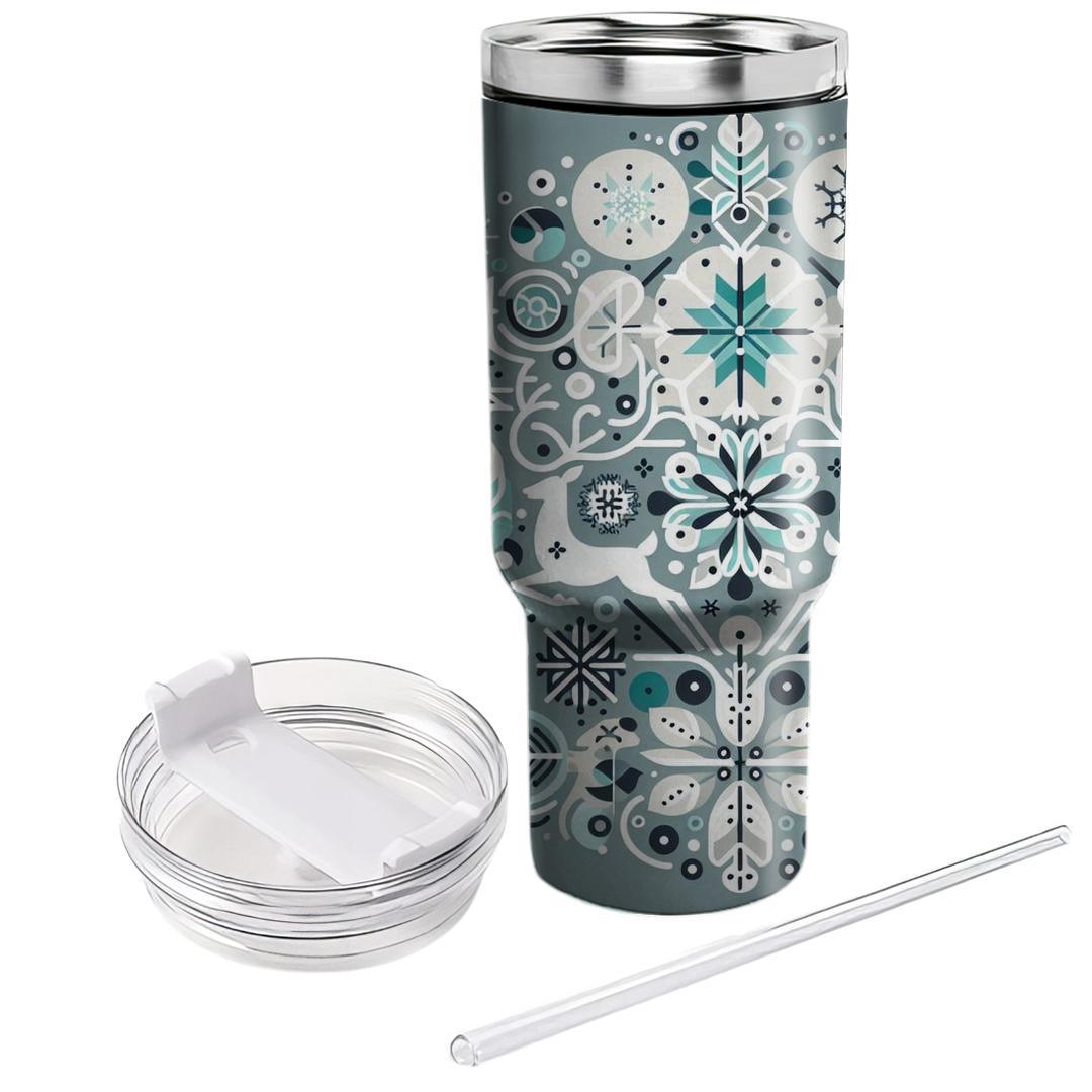 Winter Nordic Elegance  Unique Tumblers