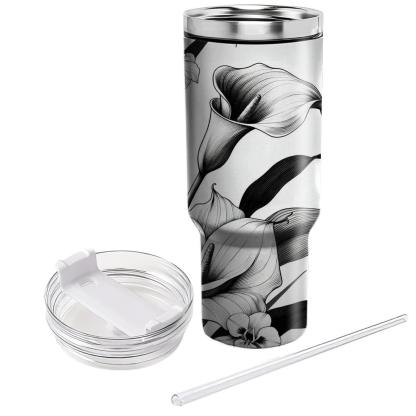 Floral Elegance Noir  Tumbler Cups
