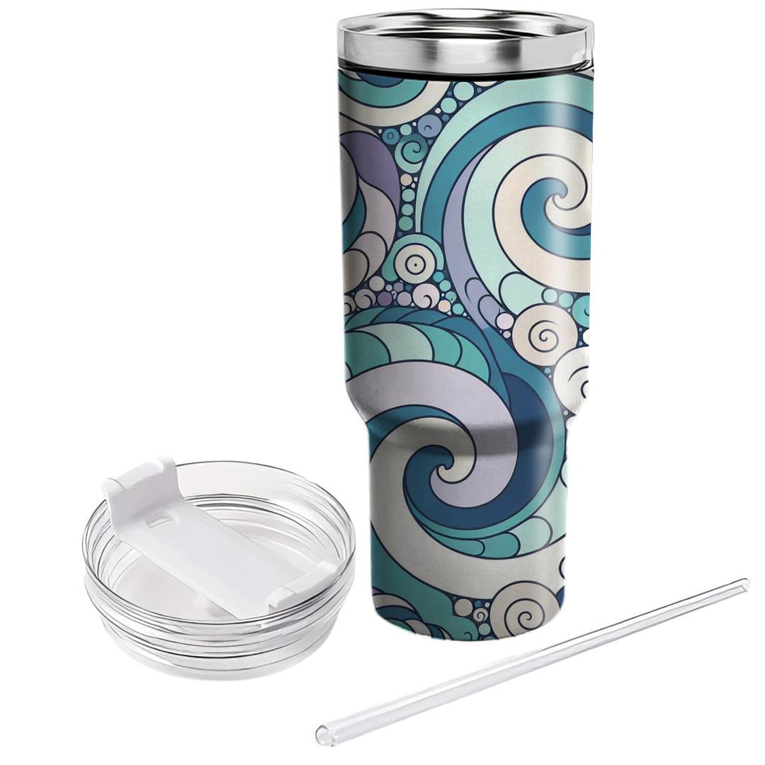 Harmonious Spiral Design  Travel Tumblers
