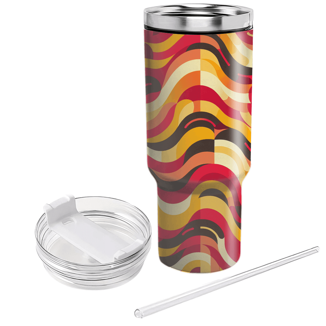 Abstract Wave Forms Custom Tumblers