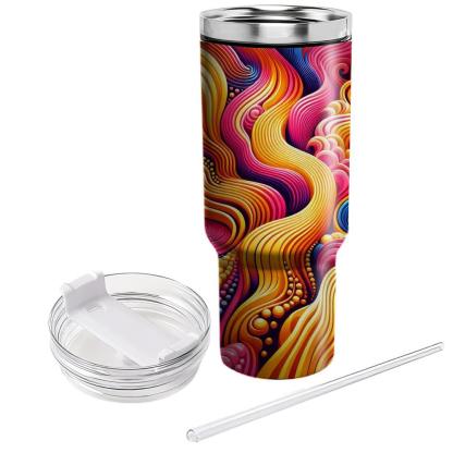 Retro Electric Harmony  Travel Tumblers