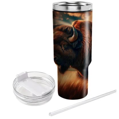Majestic Buffalo Plains  Travel Tumblers