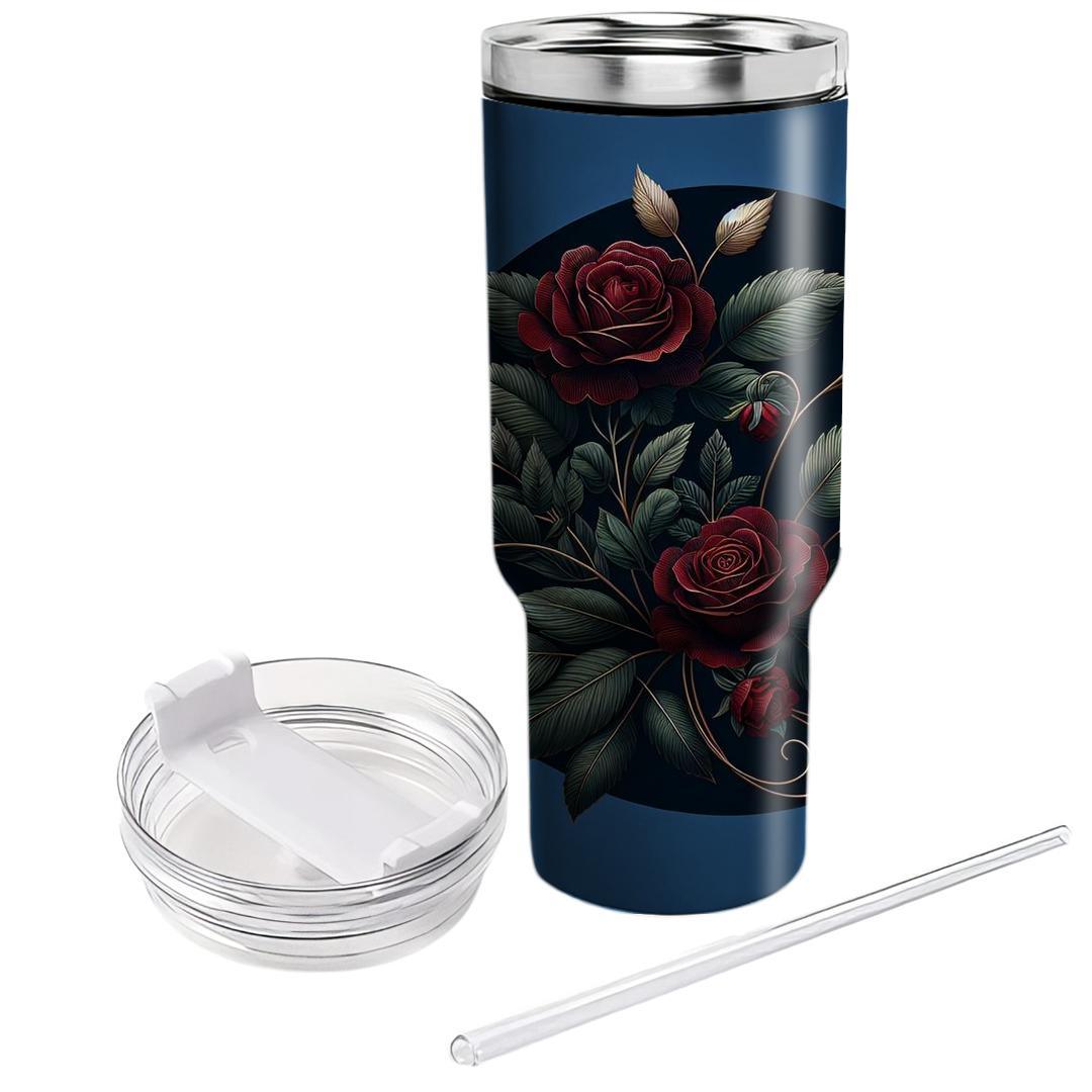 Midnight Rose Elegance  Tumbler Cups