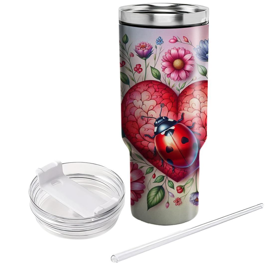 Charming Ladybug Love  Travel Tumblers