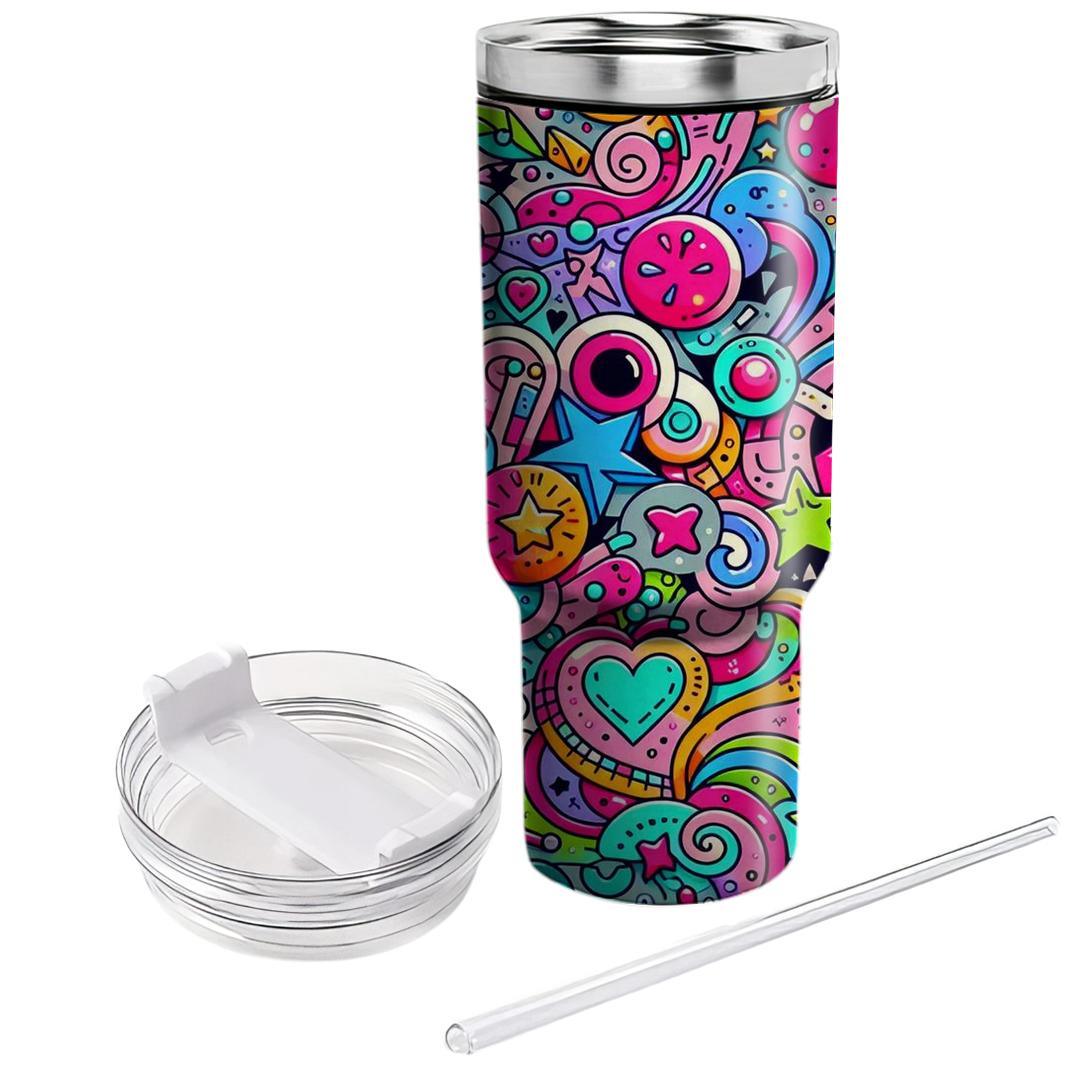 Electric Doodles  Travel Tumblers