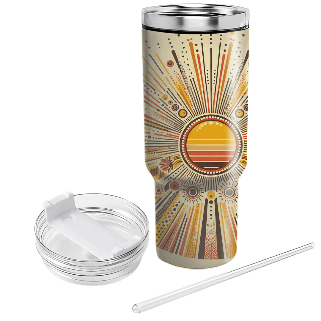 Funky Sunshine Rays  Personalized Tumblers