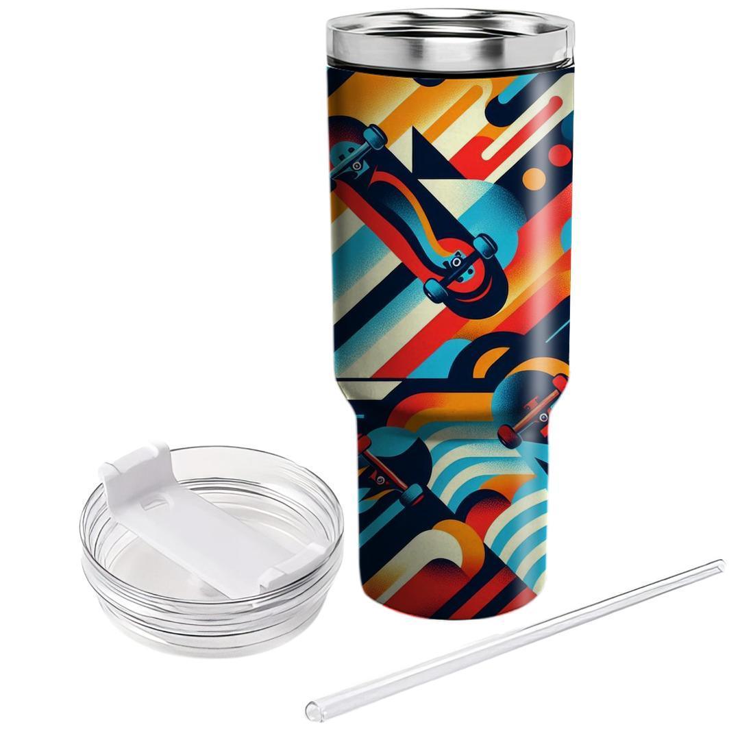 Vintage Skateboard Graphics  Personalized Tumblers