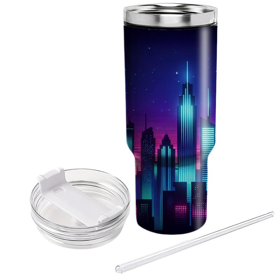 Retro City Lights  Custom Tumblers