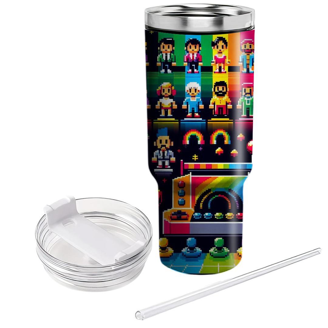 Rainbow Arcade  Travel Tumblers
