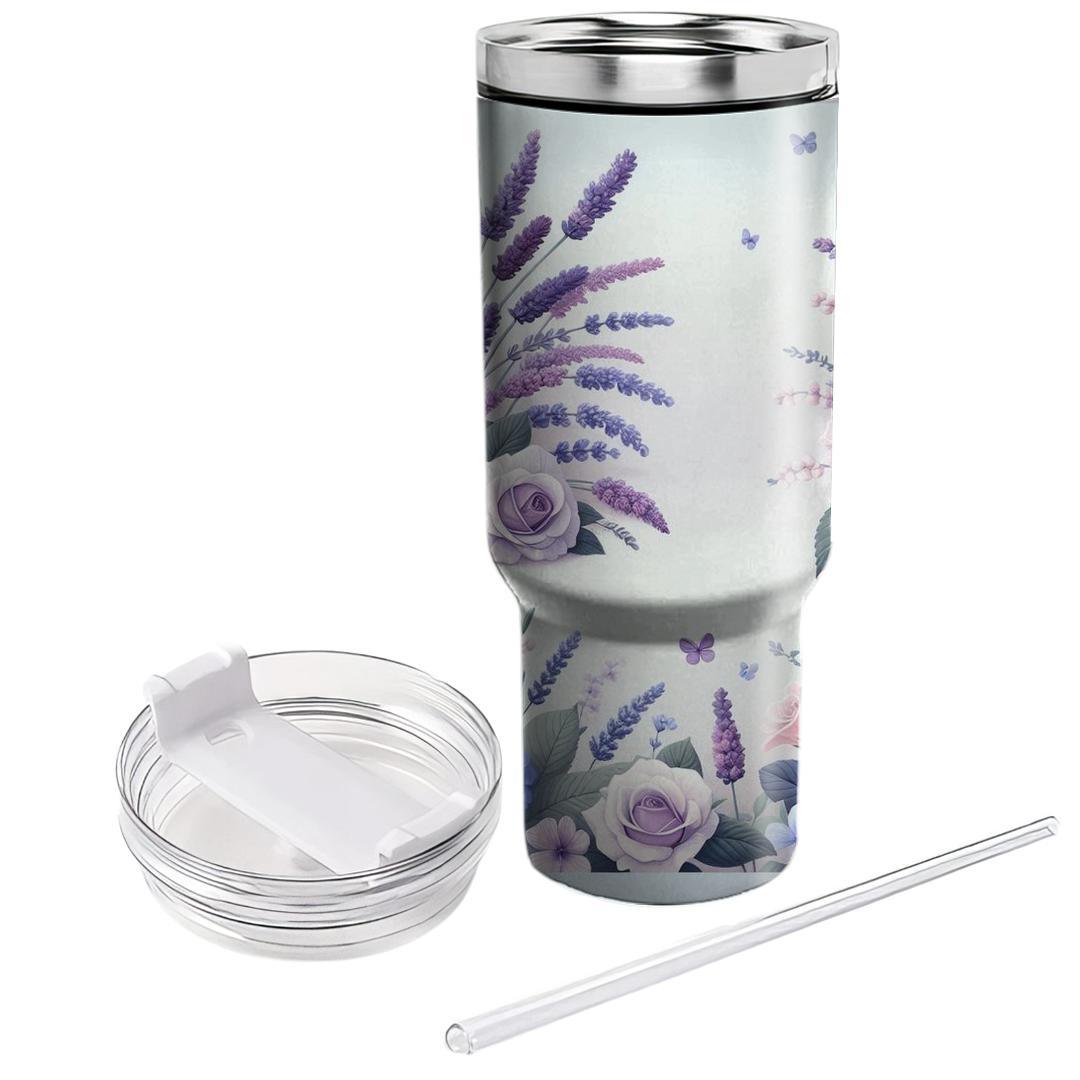 Tranquil Floral Garden  Unique Tumblers