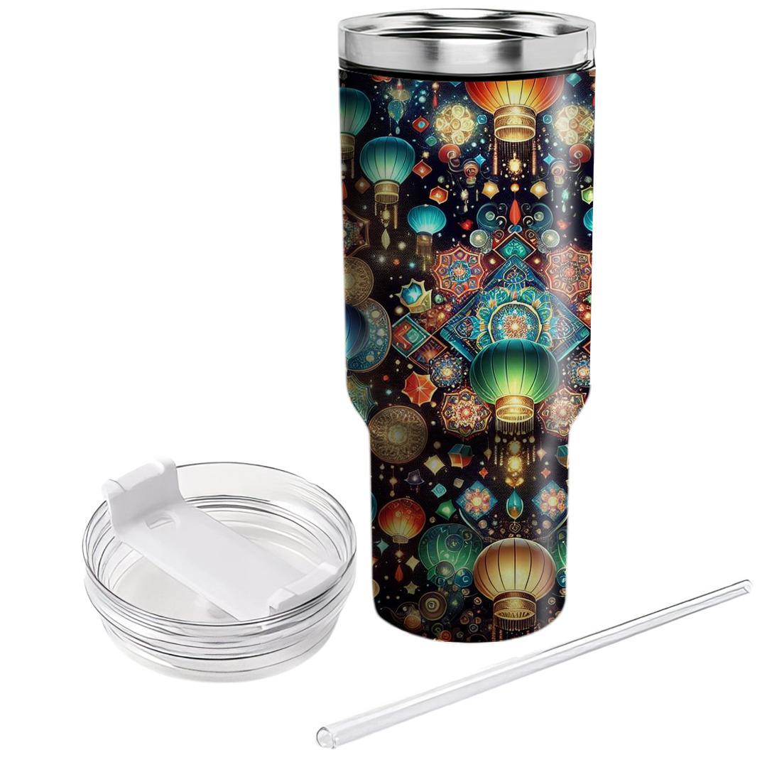 Kaleidoscope Of Light - Lantern Festival  Tumblers With Lids