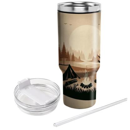 Retro Campfire Tales  Travel Tumblers