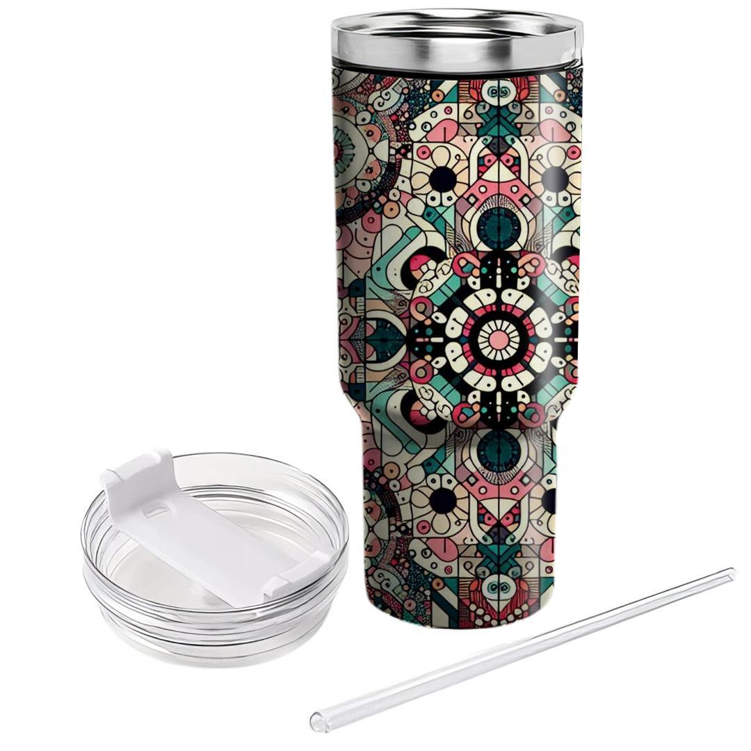 Kaleidoscopic Floral Vibes  Custom Tumblers