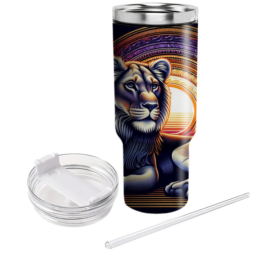 Regal Lioness Lounge  Tumblers With Lids