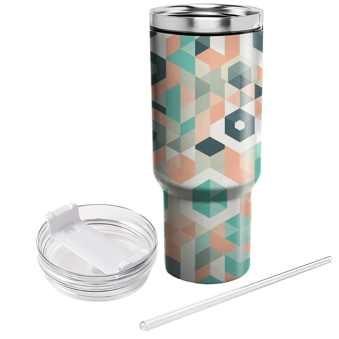 Polygon Pastel Dream  Travel Tumblers