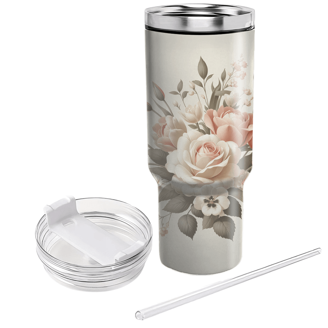 Classic Floral Charm  Travel Tumblers