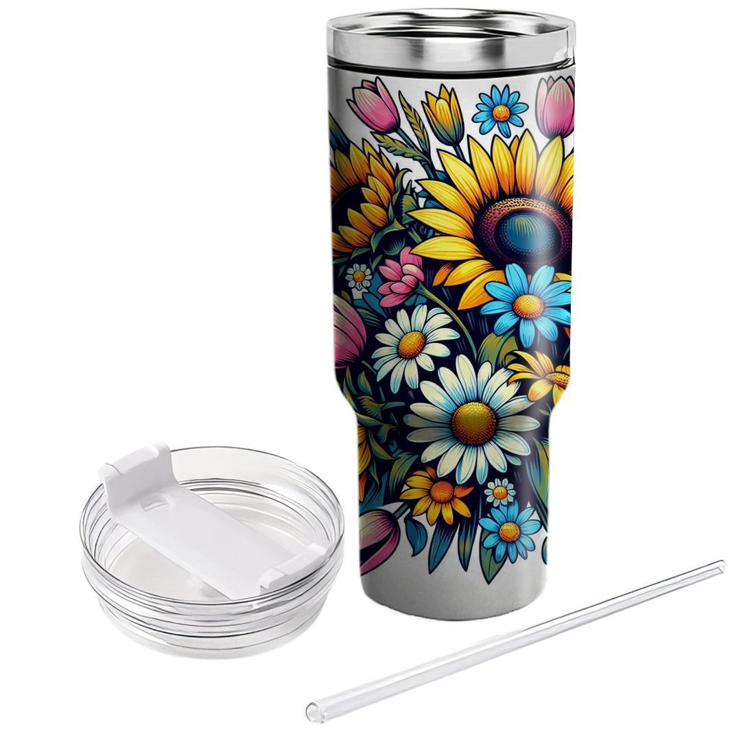 Cheerful Floral Melody  Insulated Tumblers