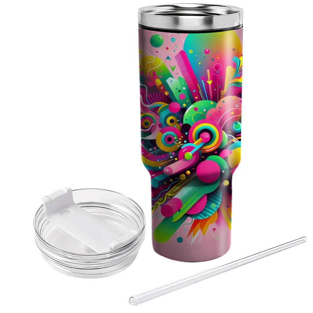 Funky Neon Vibes  Tumblers For Gifts